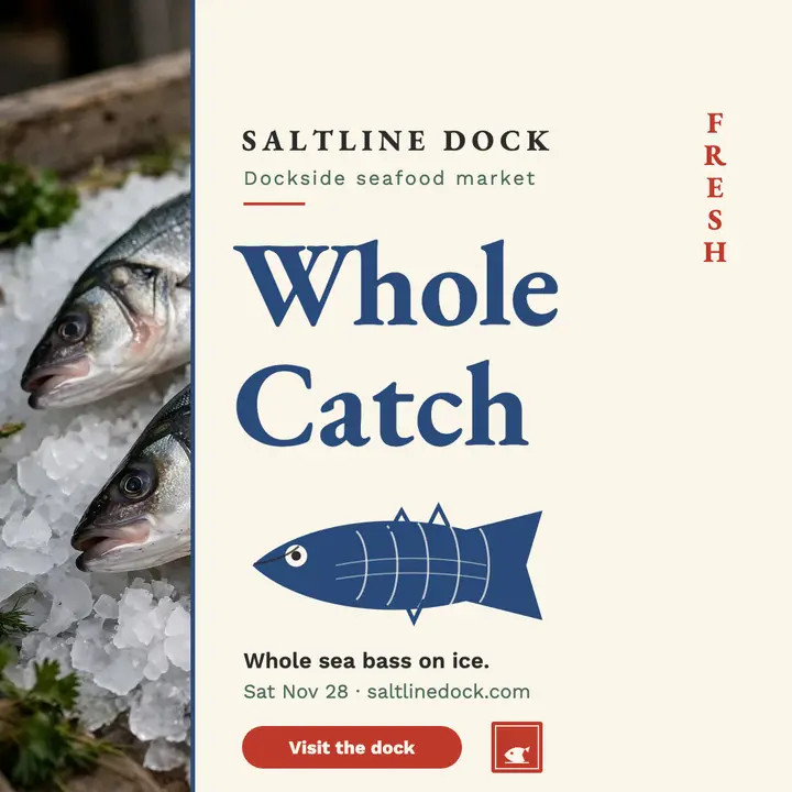 Saltline Dock fresh catch post template