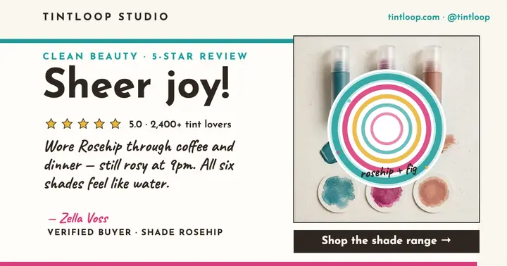 Tintloop sheer tint five-star review template