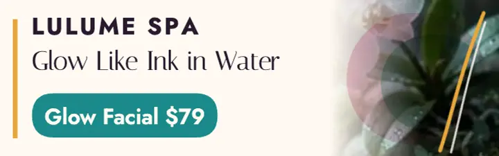 Lulume Spa ink glow mobile banner: spa facial banner template