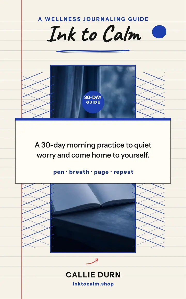Ink to Calm journaling guide cover: journaling guide ebook cover template