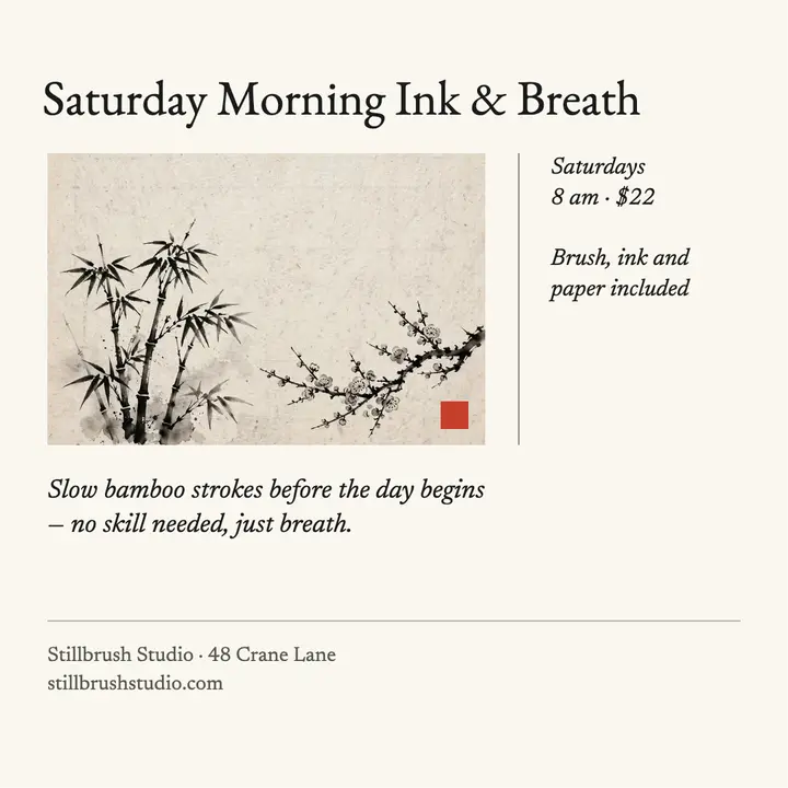 Stillbrush morning ink class post template