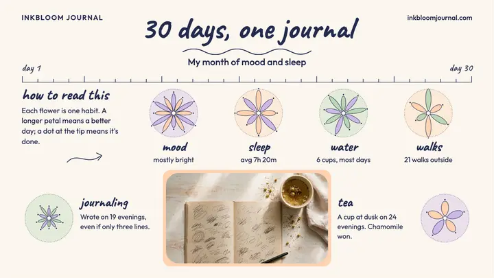 Inkbloom month of mood and sleep thumbnail template