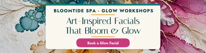 Bloomtide Spa ink bloom facial billboard template