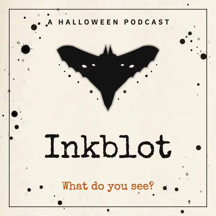 Inkblot Halloween podcast: halloween podcast cover template