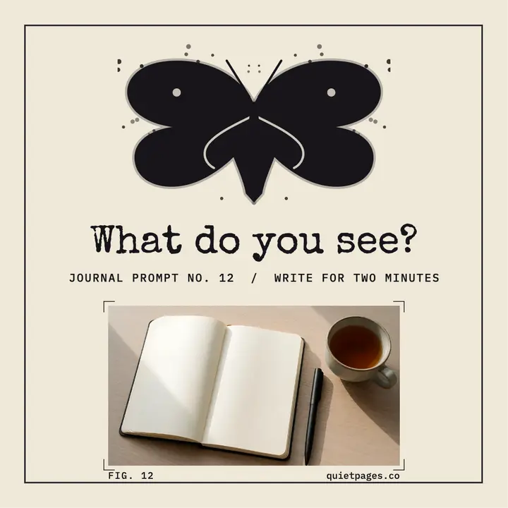 What do you see inkblot journaling prompt post template