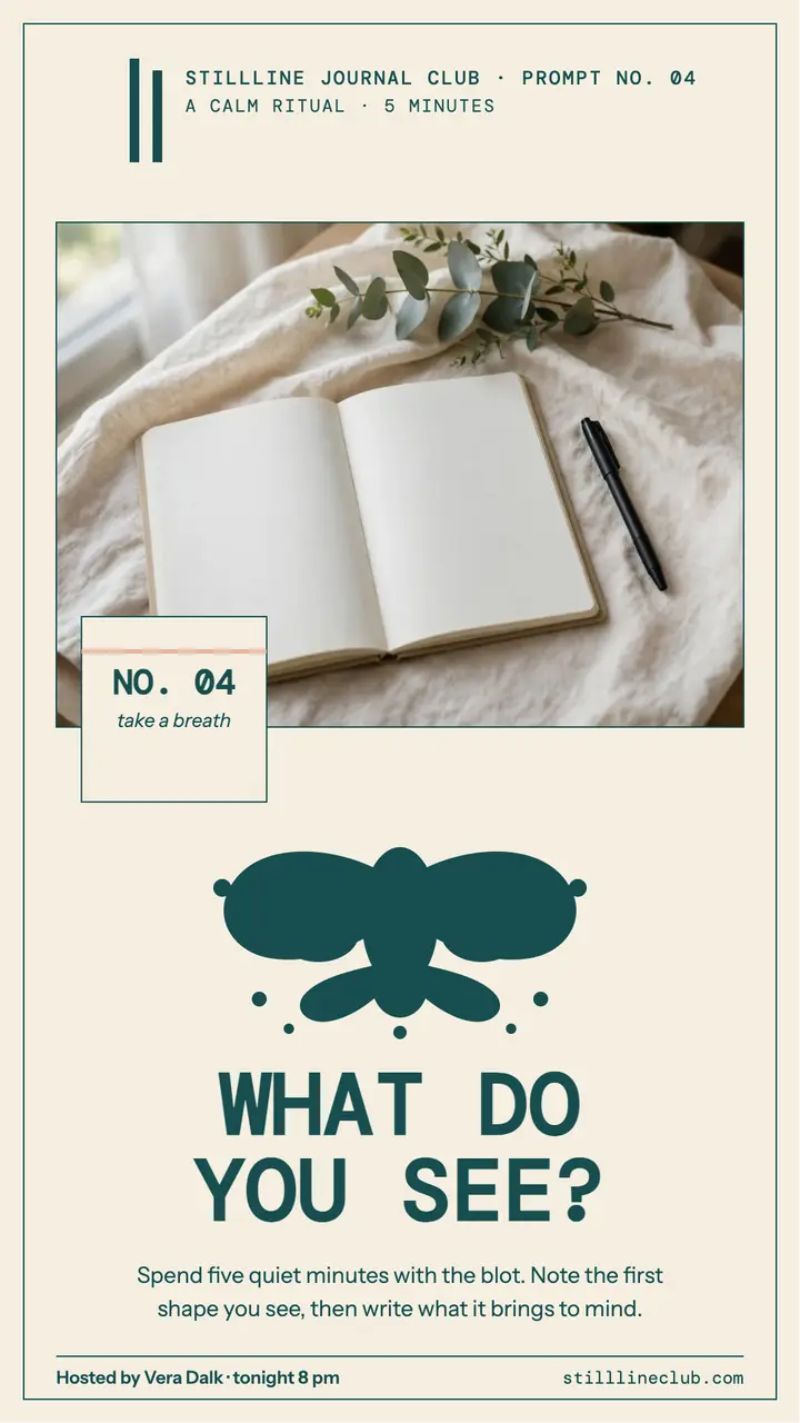Stillline journal blot prompt story template
