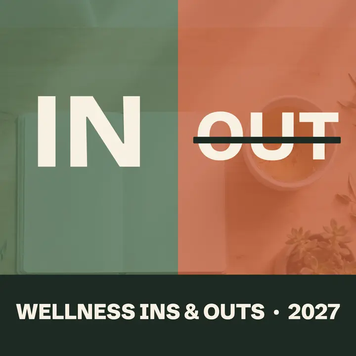 Wellness ins and outs 2027 podcast cover template