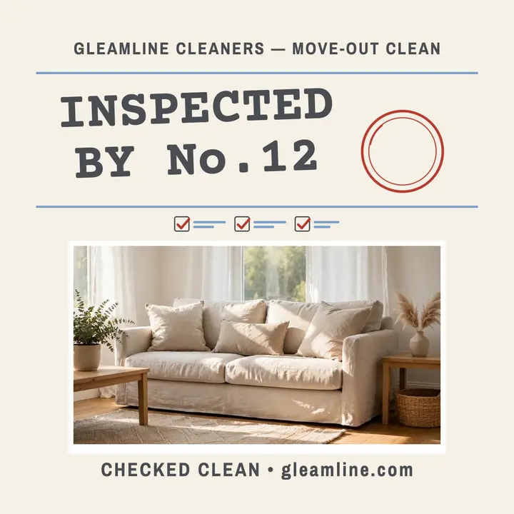 Gleamline Inspected move-out clean cover: cleaning guarantee cover template