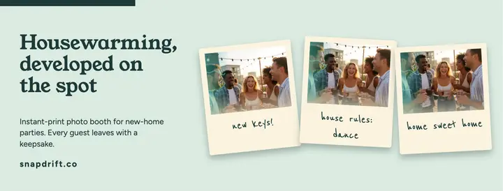 Snapdrift housewarming prints template