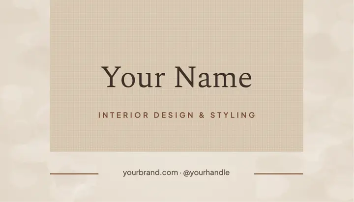 Interior designer business card template