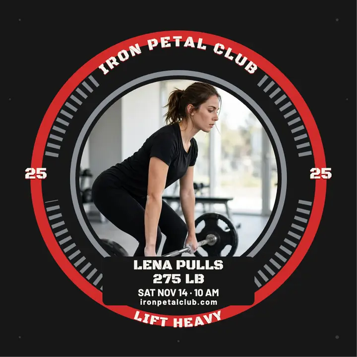 Iron Petal Club lift heavy plate post template