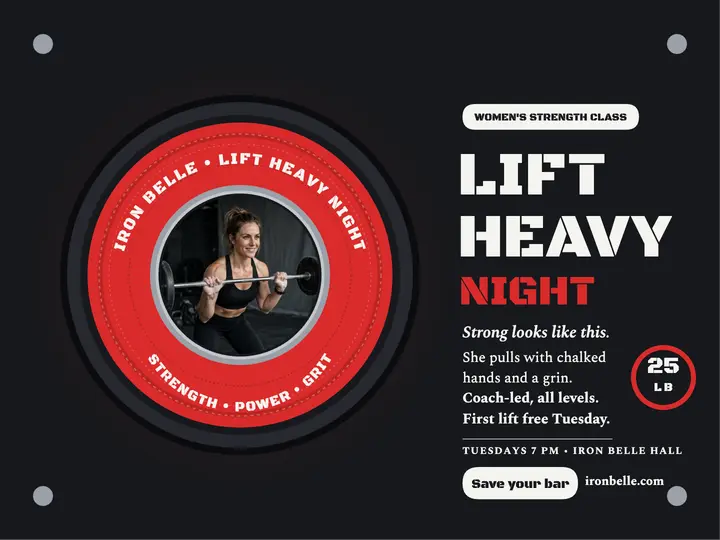 Iron Belle lift heavy night slide template