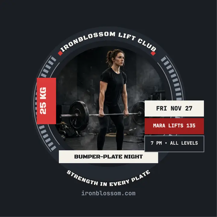 Ironblossom bumper-plate lift night post template