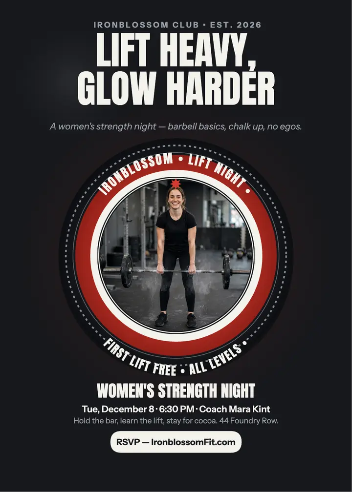 Ironblossom lifting night invitation: strength class invitation template