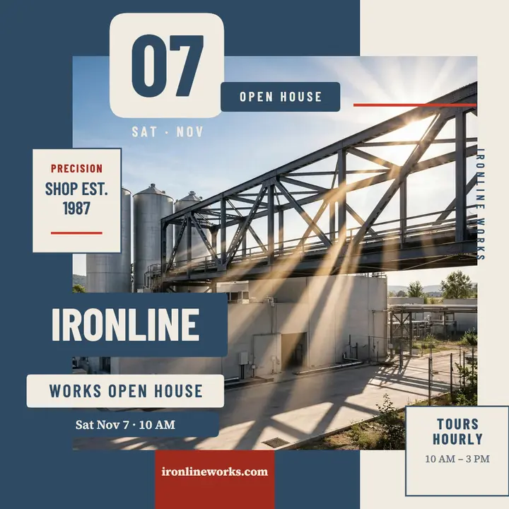 Ironline Works factory open house post template