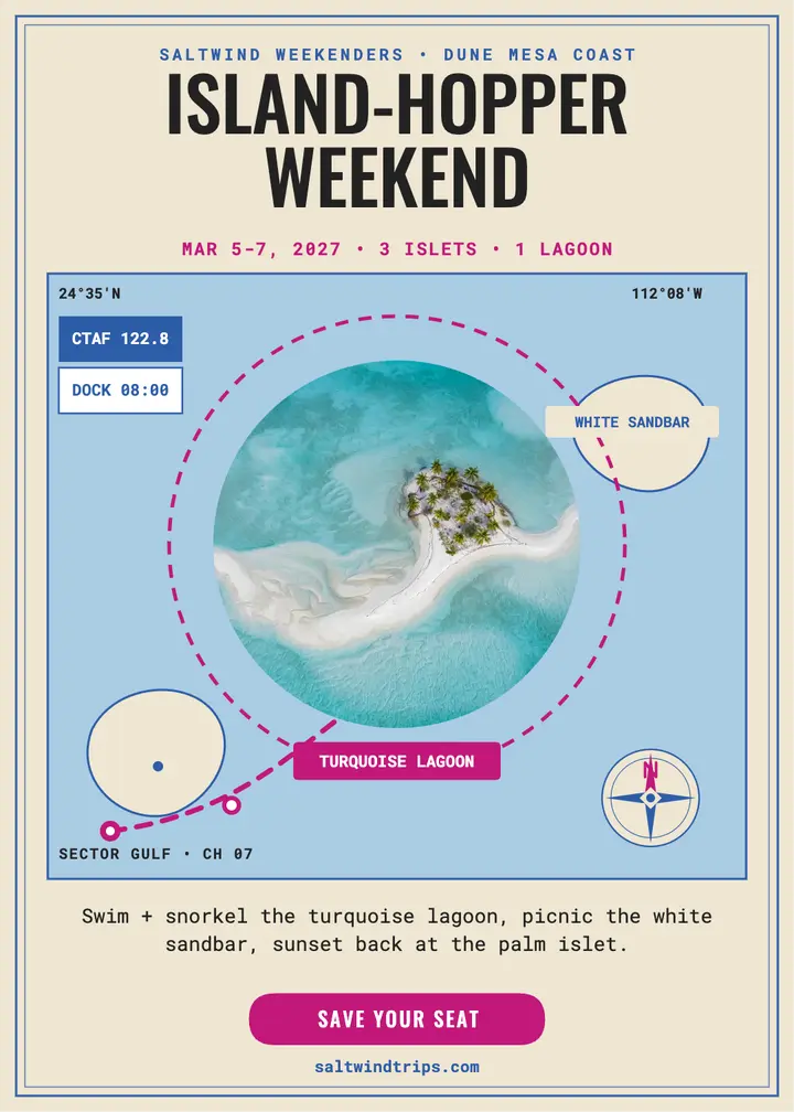 Saltwind island-hopper weekend invite template