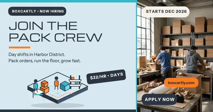 Boxcartly pack crew hiring post template