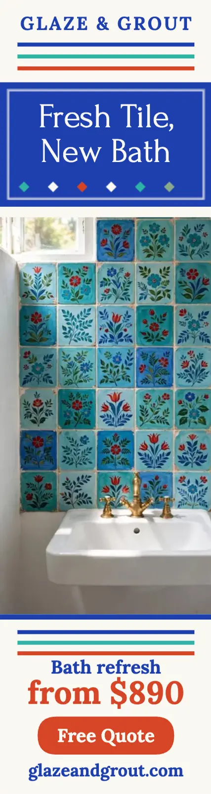 Glaze and Grout tile bath refresh skyscraper ad template