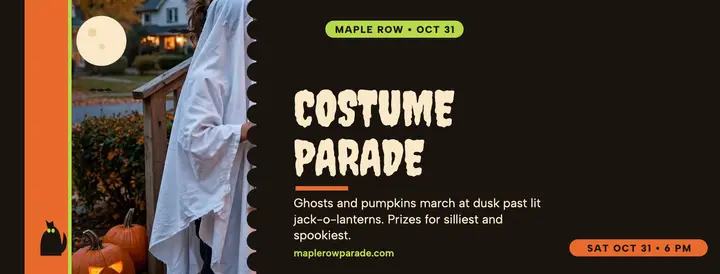Maple Row costume parade cover template