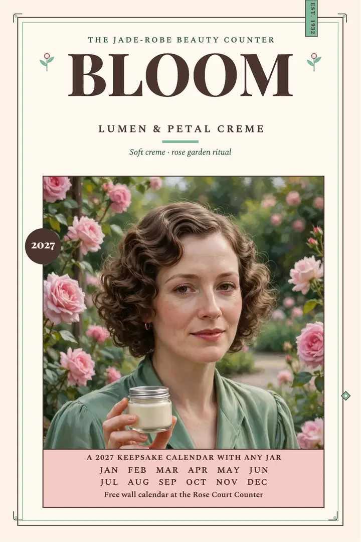 Lumen and Petal jade beauty poster template