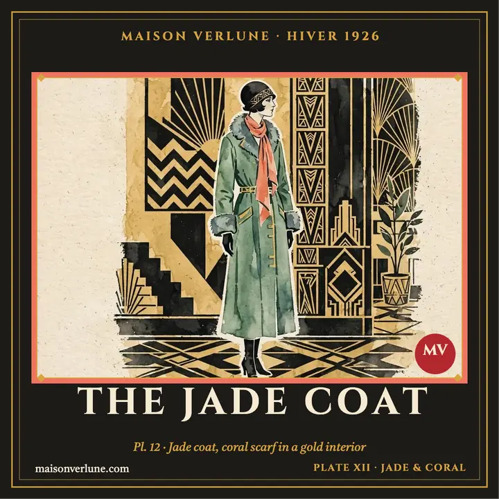 Maison Verlune jade coat fashion plate template