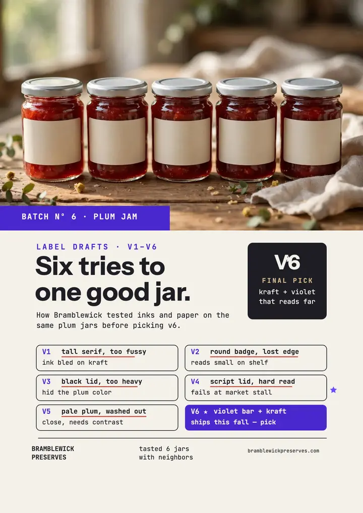 Bramblewick jam label versions flyer template