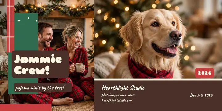 Hearthlight matching pajamas Christmas post template