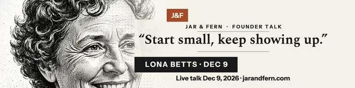 Jar and Fern founder talk banner template