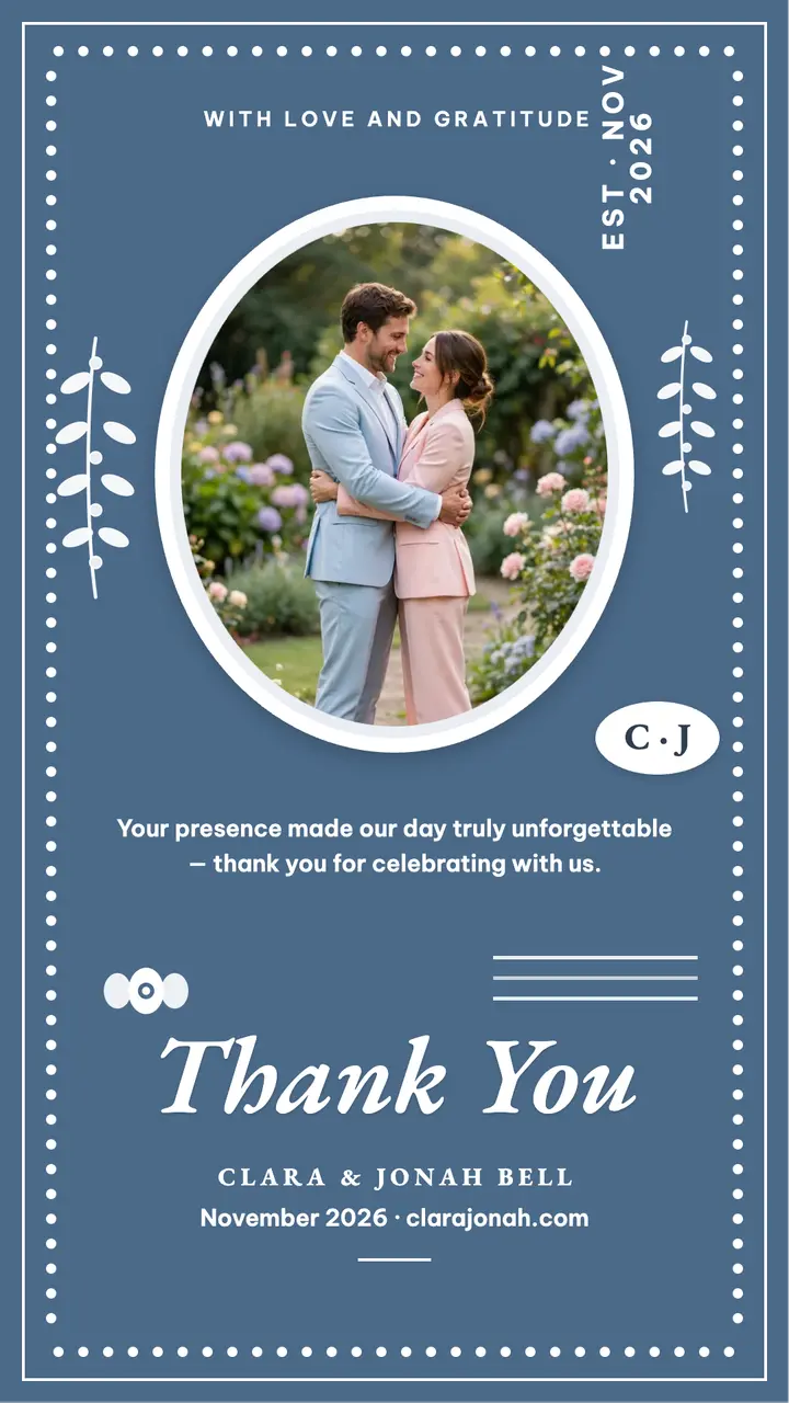 Clara and Jonah jasper thank you story template