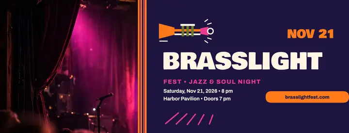 Brasslight Fest jazz and soul night cover template