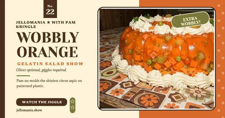 Jellomania wobbly orange mold post template