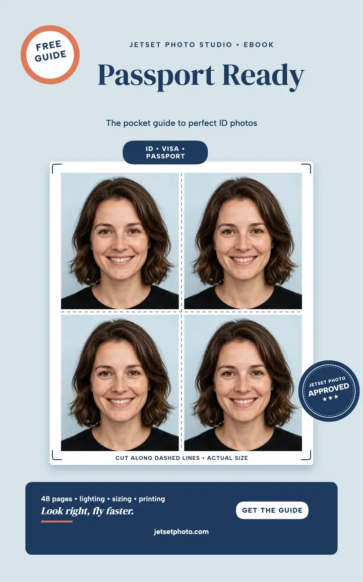 Jetset passport photo guide ebook cover template