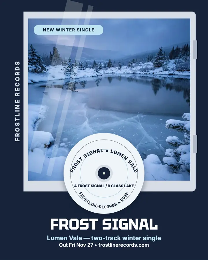 Frost Signal winter single jewel case post template