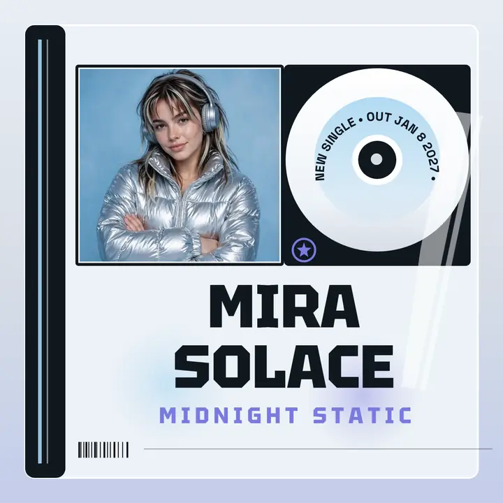 Mira Solace Midnight Static jewel-case single: cd single cover template