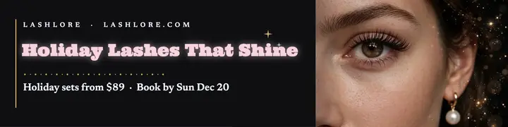 Lashlore jeweled holiday LinkedIn banner template