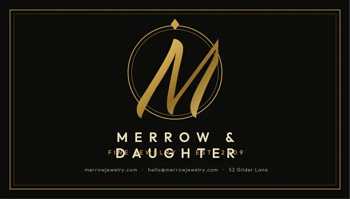 Jeweler monogram card template