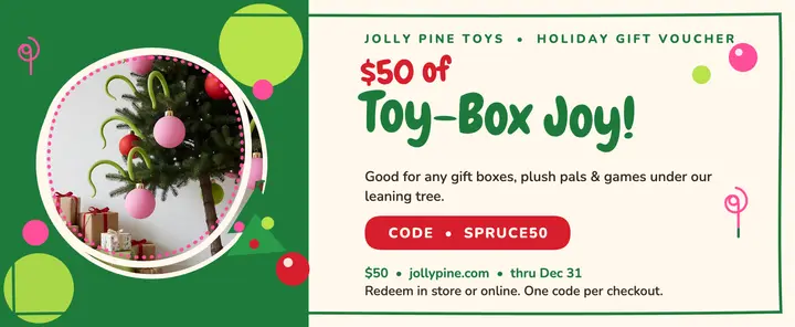 Jolly Pine Toys holiday voucher template