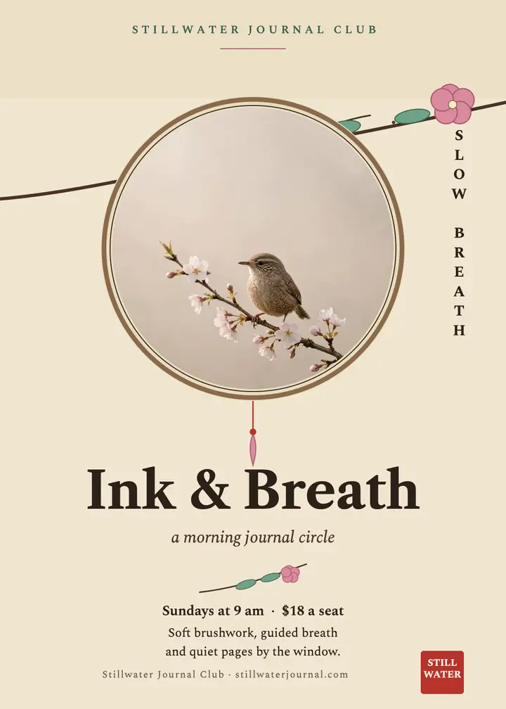 Ink and Breath journal circle invite template