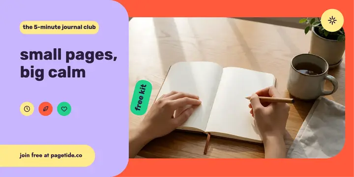 Pagetide free journaling club X post template