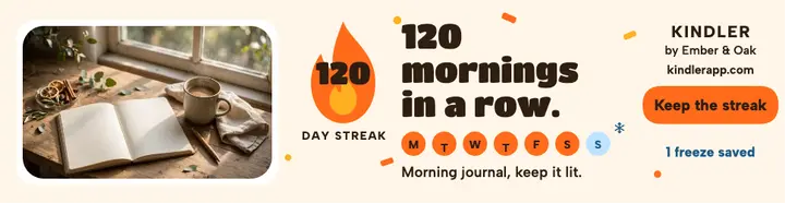 Kindler 120 day journal streak billboard template