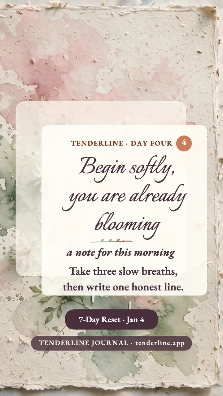 Tenderline soft blooming affirmation story template