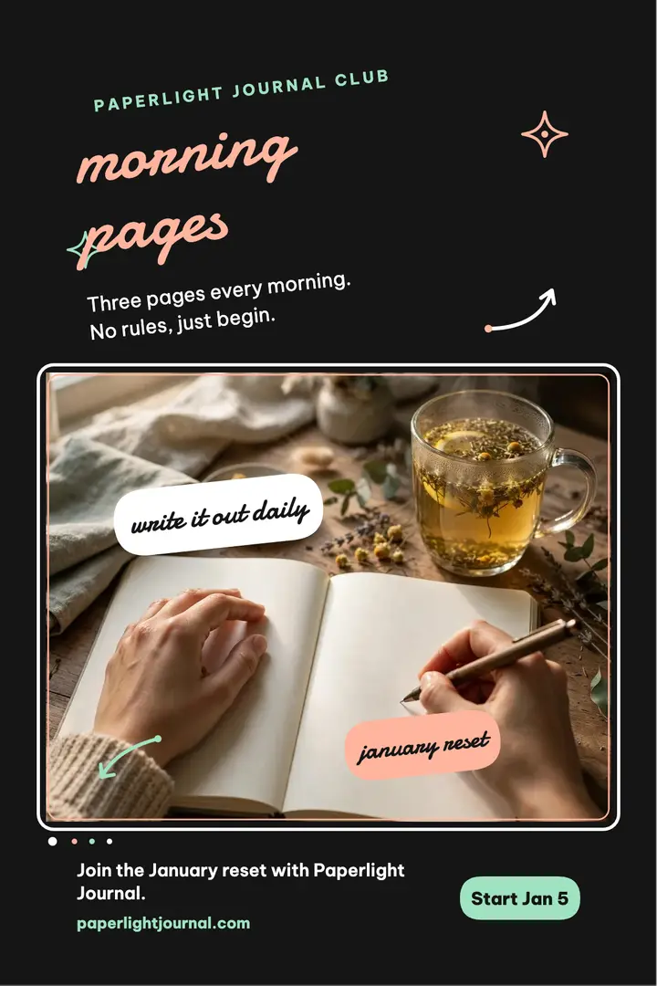 Paperlight morning pages poster template