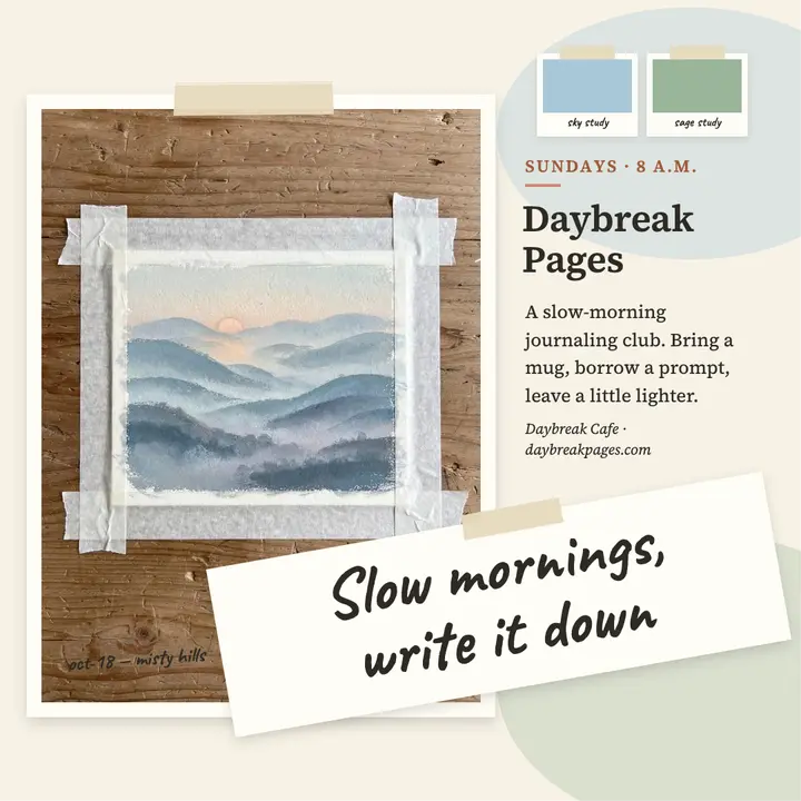 Daybreak Pages slow morning post template