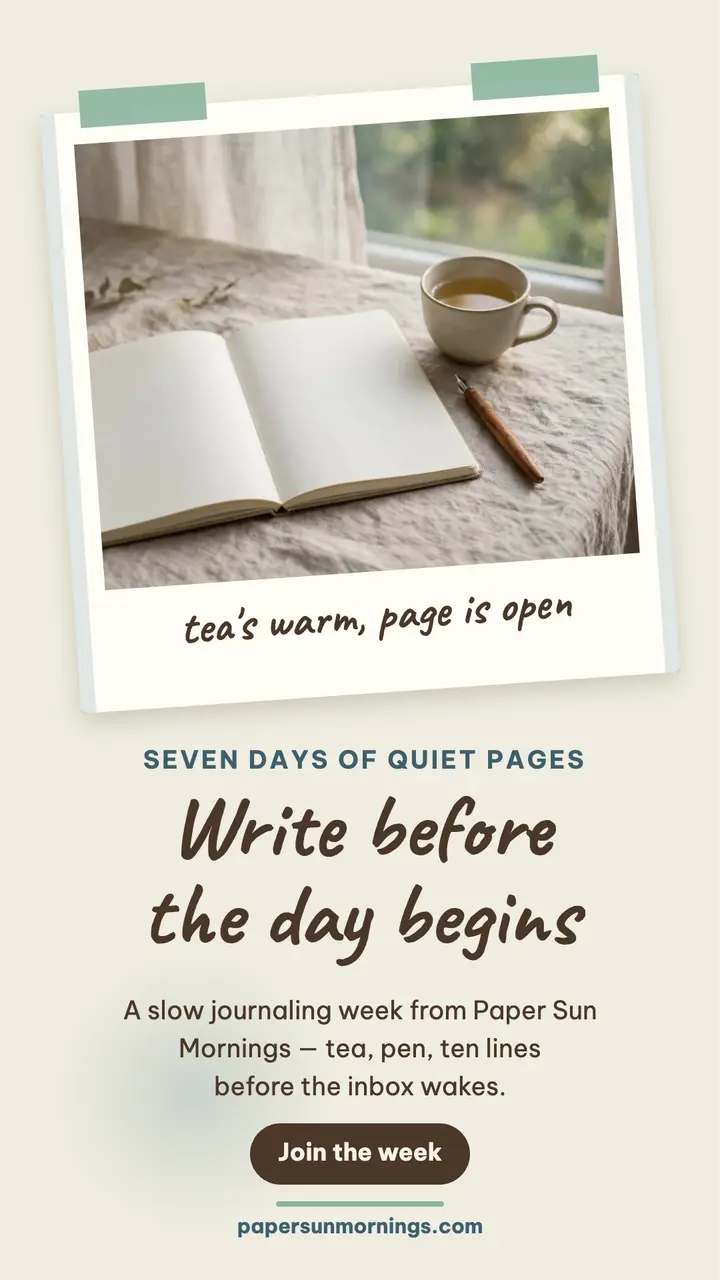 Morning journaling habit story, instant film template