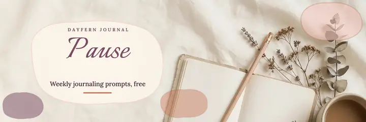 Dayfern Journal weekly prompts watercolor header template