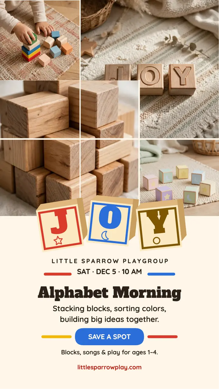 Little Sparrow alphabet morning story template
