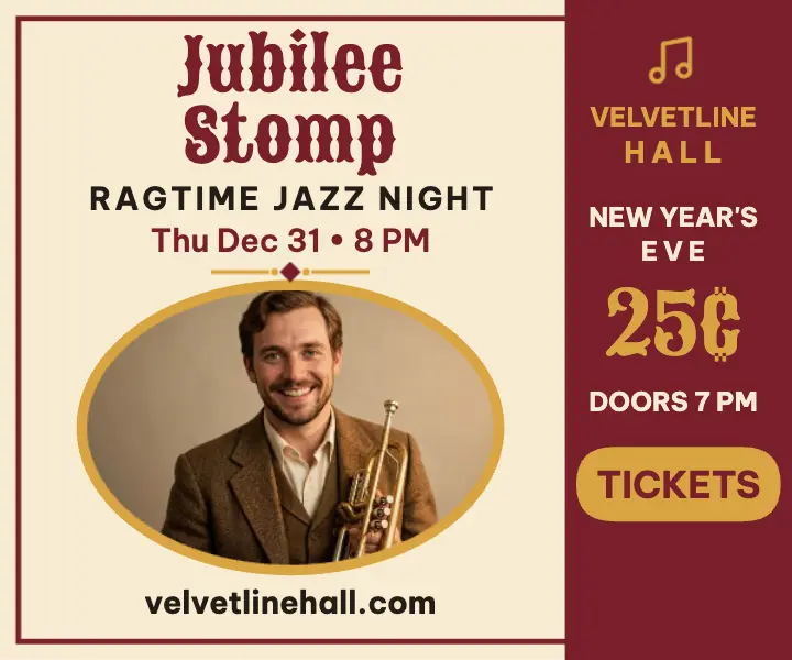 Jubilee Stomp jazz night ad template