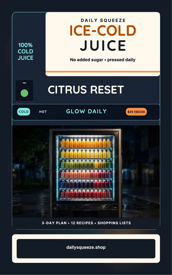 Daily Squeeze citrus reset vending ebook template