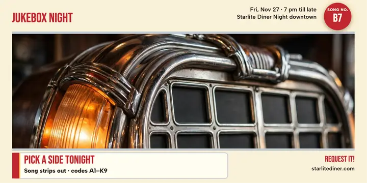 Starlite jukebox request night post template