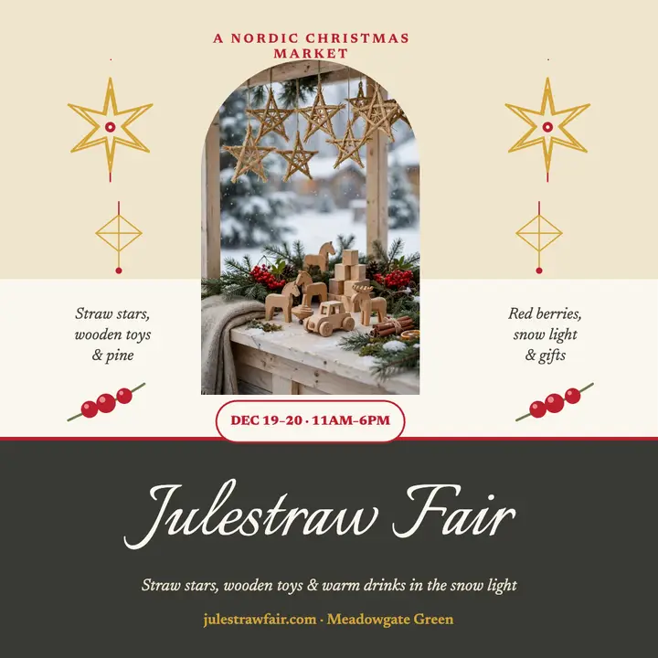 Julestraw Fair Christmas market post template